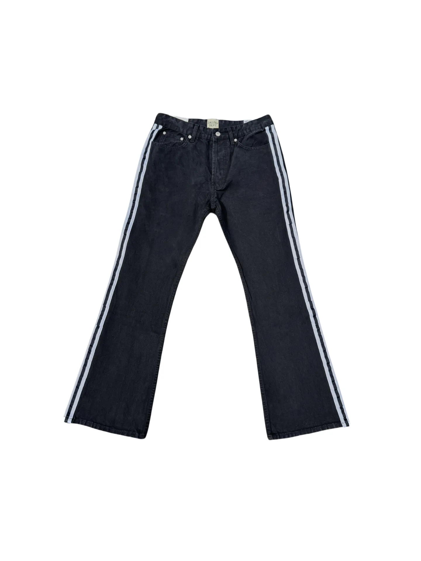 P220💰G78 GALLERY DEPT. Three-bar white-striped jeans, the trendy American loose trousers for men and women in the casual group. Color: black. Size: S-XXL (corresponds to 28-36)